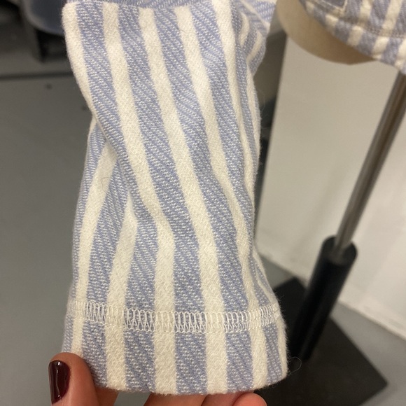 J. Crew Factory Blue and White Striped Hoodie - Picture 5 of 7